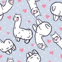 Ver imagem 1 de Papel de Parede Decorativo Temático Baby Llhamas Fofinhas 3,3m