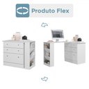 Ver imagem 4 de Cômoda 3 Gavetas com Mesa Giratória Branco - Qmovi