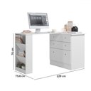 Ver imagem 3 de Cômoda 3 Gavetas com Mesa Giratória Branco - Qmovi