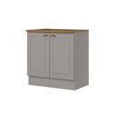 Ver imagem 3 de Balcão para Cooktop 2 Portas MDF Linha Americana 80cm Cinza/Nature