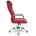 Ver imagem 4 de Cadeira de Escritório Giratória Presidente Base Cromada Kirk P03 Vinil Vermelho - Lyam Decor