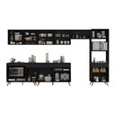 Ver imagem 4 de Cozinha Modulada Completa 357cm 6 Peças com Balcão para Cooktop Veneza Multimóveis Mp2272 Preto