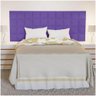 Cabeceira Quadrada Estofada Roma P02 140 Cm Casal Corano Cor Roxo - 1