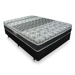 Cama Box Casal + Colchão De Molas - Castor - Class Tecnopedic One Face 138x188x60cm Preto