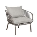 Ver imagem 4 de Poltrona Externa 79cm Base em Aço Estofado Resistente À Água Cor:cinza