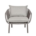 Ver imagem 2 de Poltrona Externa 79cm Base em Aço Estofado Resistente À Água Cor:cinza