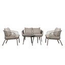 Ver imagem 7 de Poltrona Externa 79cm Base em Aço Estofado Resistente À Água Cor:cinza