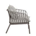 Ver imagem 5 de Poltrona Externa 79cm Base em Aço Estofado Resistente À Água Cor:cinza