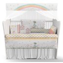 Ver imagem 1 de Kit Berço Enxoval de Bebê Arco Íris Floral Colorido - Kt563