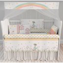 Ver imagem 2 de Kit Berço Enxoval de Bebê Arco Íris Floral Colorido - Kt563