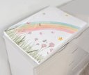 Ver imagem 5 de Kit Berço Enxoval de Bebê Arco Íris Floral Colorido - Kt563