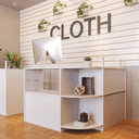 Ver imagem 4 de Balcão Caixa Com Vitrine e Prateleira de Vidro Em L Modelo New 134+134 x 95 x 45 cm Comac Branco