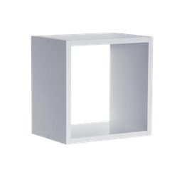 Nicho de Madeira Simples Branco 1,2x27x24,5x15cm - 2