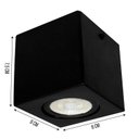 Ver imagem 2 de Spot Plafon Mini Sobrepor Alumínio Preto Mr16 Gu10