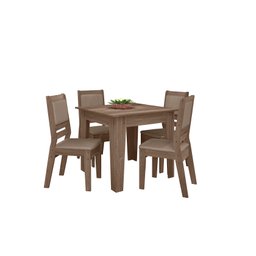 CONJUNTO SALA DE JANTAR GENEBRA 0,90 COM 4 CADEIRAS AMÊN 73B - 2