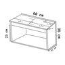 Gabinete para Banheiro Madeira 60cm Suspenso - 6