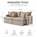 Ver imagem 3 de Sofá-Cama Mônaco Retrátil Reclinável Pillow 18 cm Innove Estofados Bege