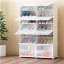 Ver imagem 2 de Armário Modular Organizador Duplo Sapatos Roupas Brinquedos 32 Pares
