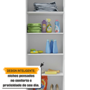 Ver imagem 3 de Armário Multiuso México com 2 Portas com Chave e 4 Prateleiras RV Móveis Branco