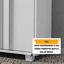 Ver imagem 5 de Armário Multiuso México com 2 Portas com Chave e 4 Prateleiras RV Móveis Branco