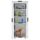 Ver imagem 2 de Armário Multiuso México com 2 Portas com Chave e 4 Prateleiras RV Móveis Branco