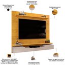 Ver imagem 4 de Painel para Tv 60 Pol com Bancada Suspensa 160cm Lewis D05 Cedro Bali - Lyam Decor