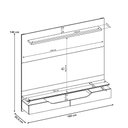 Ver imagem 5 de Painel para Tv 60 Pol com Bancada Suspensa 160cm Lewis D05 Cedro Bali - Lyam Decor