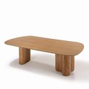 Ver imagem 1 de Mesa de Jantar Retangular Golf de Madeira 180cm, 200cm, 220cm, 240cm e 260cm 180cm X 100cm Avelã