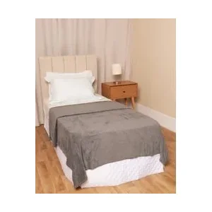 Cobertor Manta Soft Microfibra Solteiro Cor Cinza