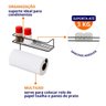 Suporte de Parede Para Condimentos e Porta Rolo de Papel Toalha em Inox - Wp Connect Suporte 2 em 1  - 3