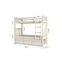 Ver imagem 2 de Treliche Solteiro Com 3 Gavetas 100% Madeira Maciça