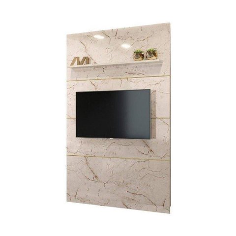 Painel para Tv 65 Polegadas do Piso Ao Teto Interlagos Cor Calacata Off White - Madetec