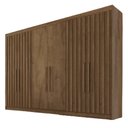 Ver imagem 2 de Guarda Roupa 6 Portas 4 Portas Ripadas Potente com Ripado 100% Mdf Brauna - Móveis Europa
