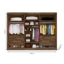 Ver imagem 4 de Guarda Roupa Casal 6 Portas com 4 Portas Ripadas Potente - Móveis Europa