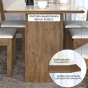Ver imagem 3 de Conjunto Sala de Jantar Fidelitá Miami 150cm com 6 Cadeiras