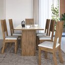 Ver imagem 5 de Conjunto Sala de Jantar Fidelitá Miami 150cm com 6 Cadeiras