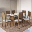 Ver imagem 1 de Conjunto Sala de Jantar Fidelitá Miami 150cm com 6 Cadeiras
