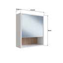 Ver imagem 3 de Armário para Banheiro Slim 1 Porta e Espelho B85 Emovell:branco/montana