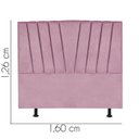 Ver imagem 3 de Cabeceira Estofada Bélgica 160cm Queen Size para Cama Colchão Box Quarto Suede Rosa Bebê - Aurora