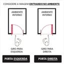 Ver imagem 2 de Porta Lambril com Puxador Alumínio Preto Linha 25:Direita/ 210 x 90