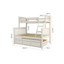 Ver imagem 3 de Treliche Cama Casal em Madeira Maciça com Cama Auxiliar e 3 Gavetas Verde