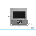 Ver imagem 4 de Estante Home Painel p/ TV 75 pol Ravenna 180cm Canela/White Linea