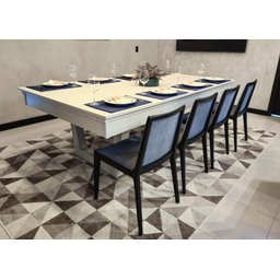 Mesa de Sinuca/bilhar com Tampo de Jantar Cor Nude - 2,52 X 1,40 - Verde - 3