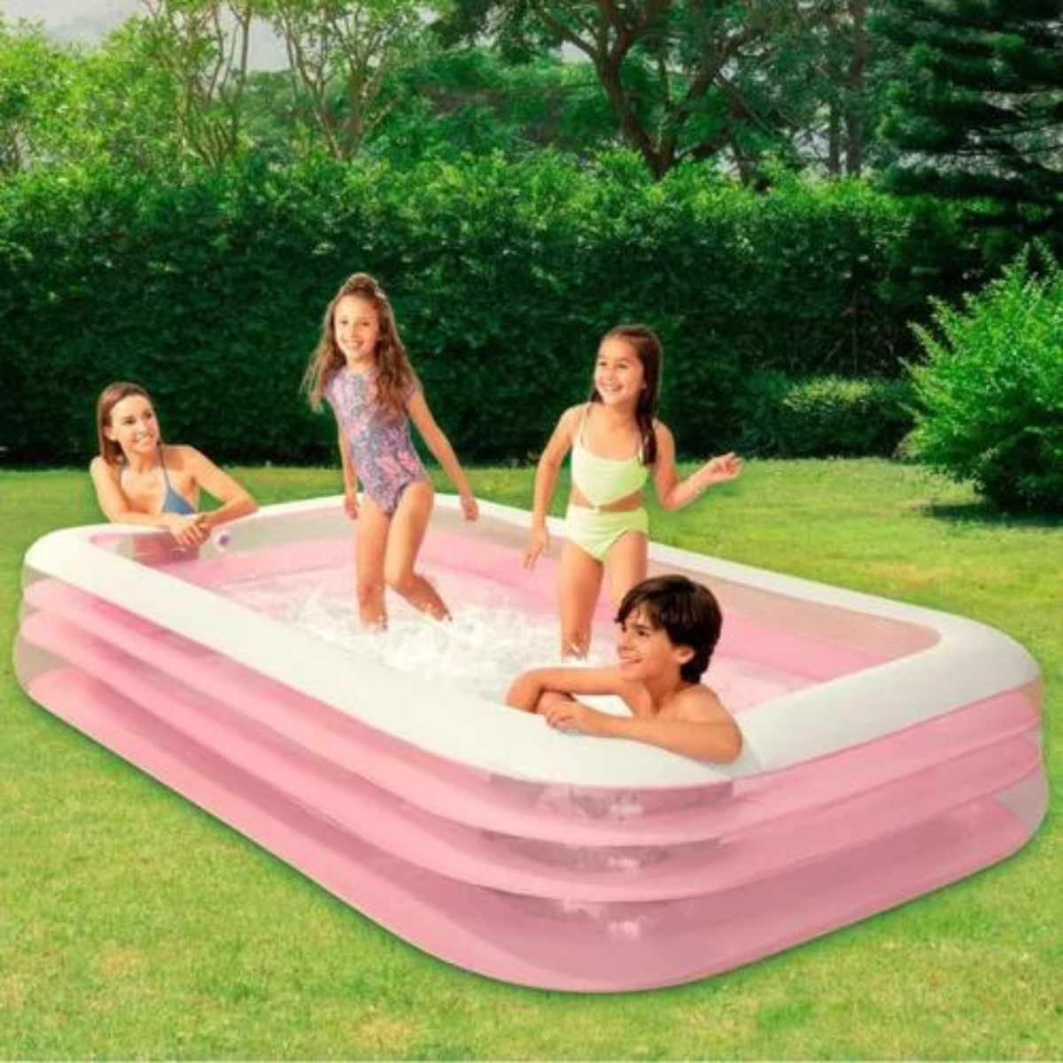 Piscina Inflável Familiar Intex 1050 Retangular + Bomba Elét Voltagem:220v - 8