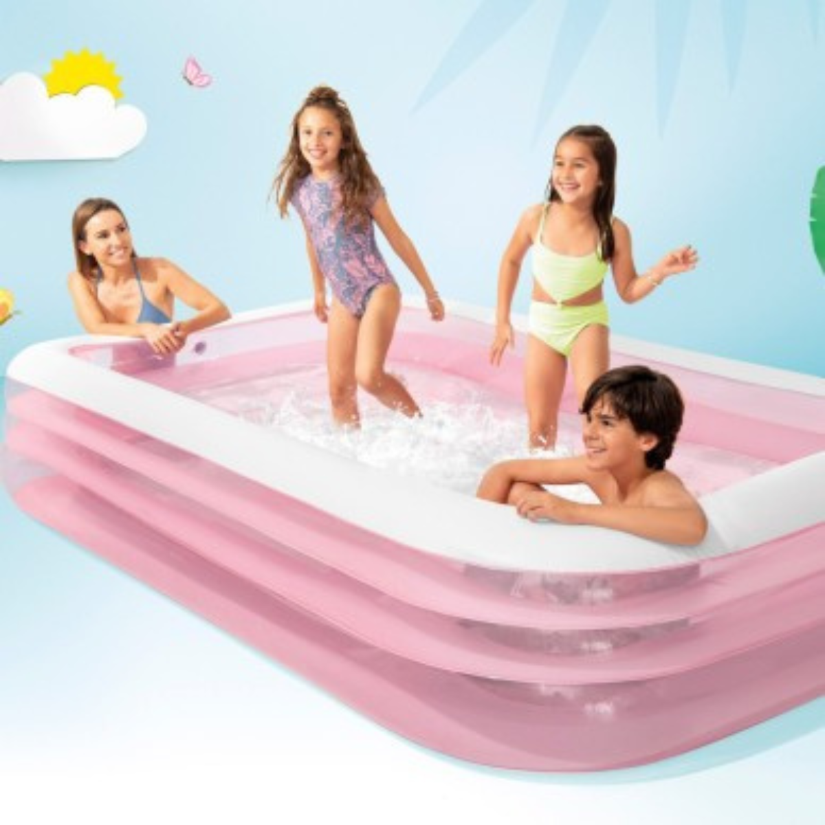 Piscina Inflável Familiar Intex 1050 Retangular + Bomba Elét Voltagem:220v - 3