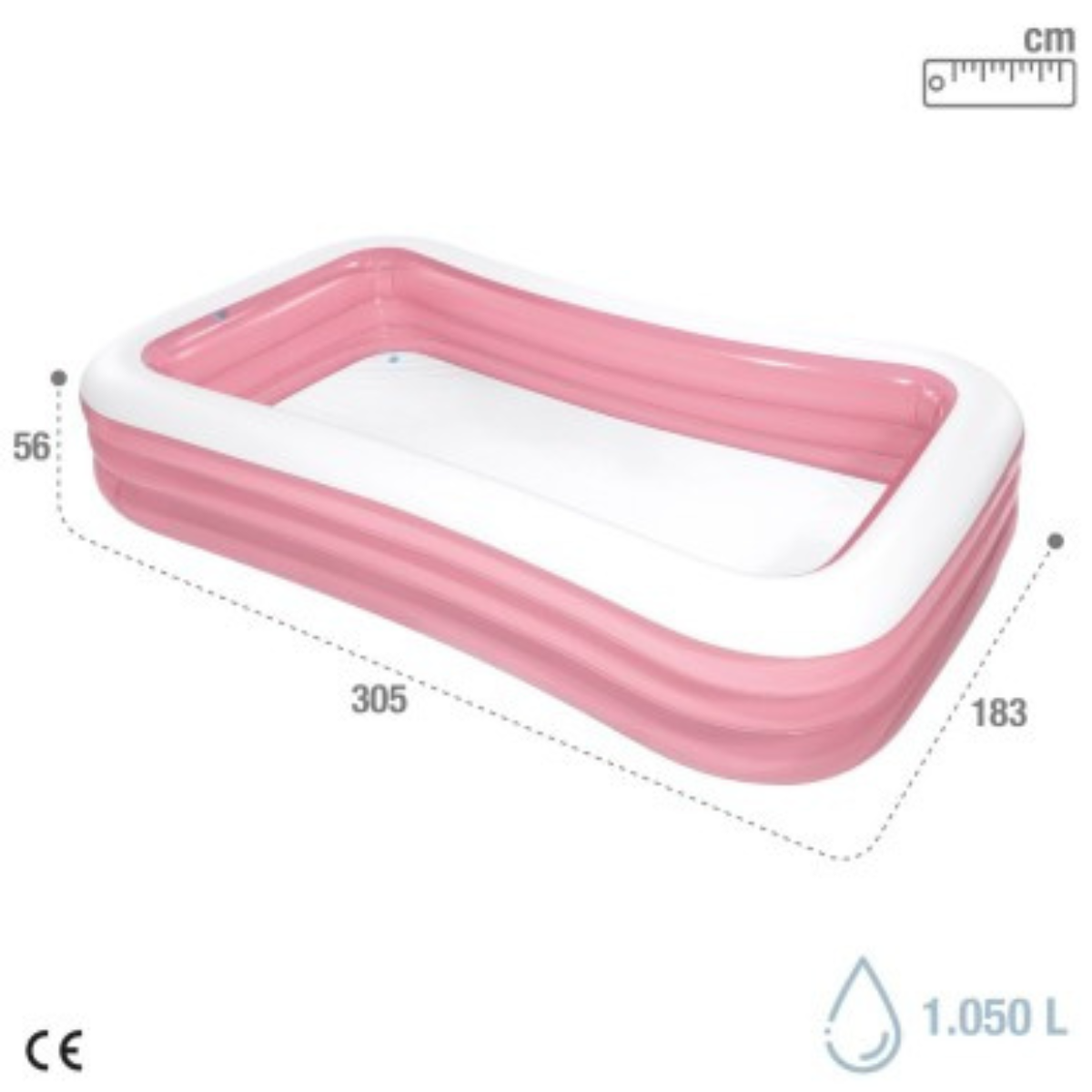 Piscina Inflável Familiar Intex 1050 Retangular + Bomba Elét Voltagem:220v - 2