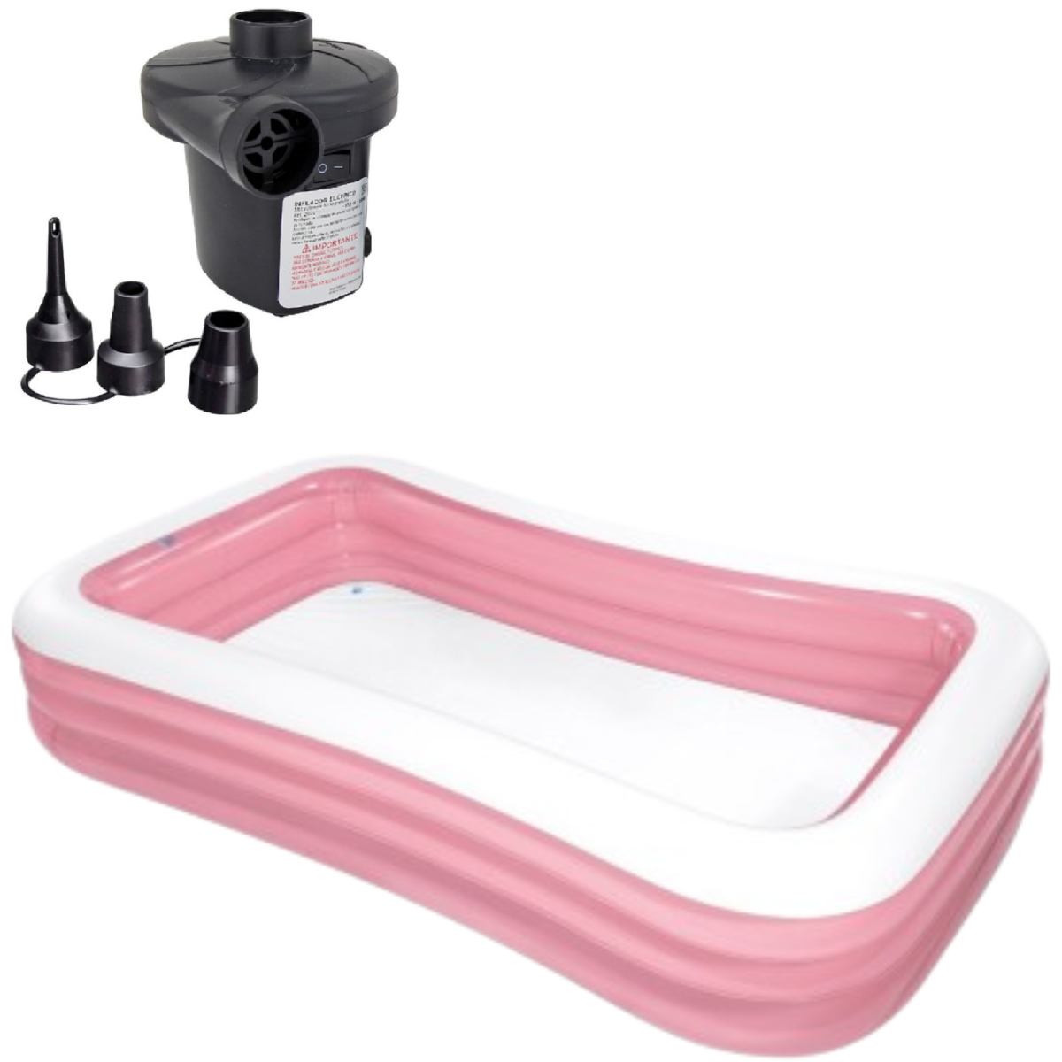 Piscina Inflável Familiar Intex 1050 Retangular + Bomba Elét Voltagem:220v - 1