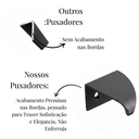 Ver imagem 4 de Kit 5 Puxadores Drop 5cm Alumínio Sobrepor para Móveis e Gavetas Titanio