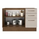 Ver imagem 4 de Balcão Gabinete de Pia 2 Portas e 3 Gavetas Rustic/crema Agata Madesa