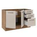 Ver imagem 5 de Balcão Gabinete de Pia 2 Portas e 3 Gavetas Rustic/crema Agata Madesa